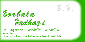 borbala hadhazi business card